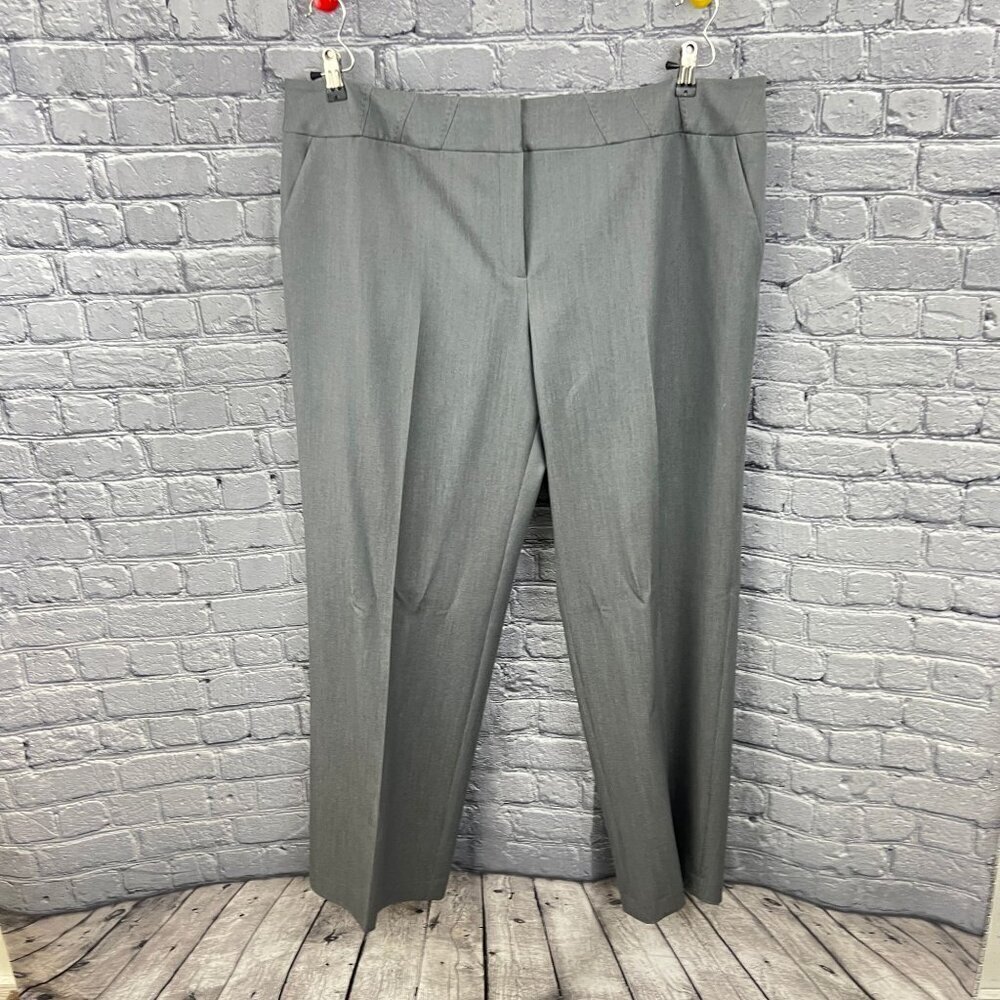 Calvin Klein Women's Gray Dress Pants‎ 20W Straight Leg Polyester Blend